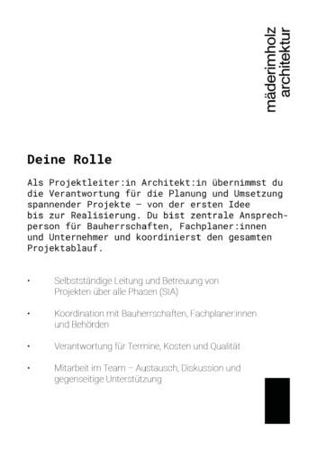 Stellenausschreibung August 20252
